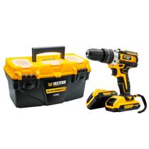 Parafusadeira Furadeira De Impacto Profissional 21v com Caixa de ferramentas Fasterr
