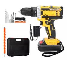 Parafusadeira Furadeira De Impacto Profissional 48v MR.HE 2 Baterias Com Maleta 32 Peças Parafusadeira Furadeira De Impacto Profissional 48v MR.HE 2 Baterias Com Maleta 32 Peças