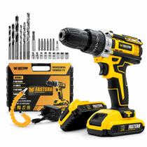 Parafusadeira Furadeira De Impacto Sem Fio 2 Baterias 21V 3/8 Com Maleta e 29 Acessorios FST009 Parafusadeira Furadeira De Impacto Sem Fio 2 Baterias 21V 3/8 Com Maleta e 29 Acessorios FST009