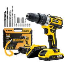 Parafusadeira Furadeira De Impacto Sem Fio 2 Baterias 21V 3/8 Com Maleta e 29 Acessorios FST009