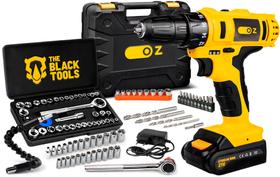 Parafusadeira Furadeira De Impacto Sem Fio 21v Pb6500k Oz Com Jogo De Soquetes 40 Peças