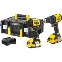 Parafusadeira Furadeira De Impacto Stanley 20 V Max 1/2" 60 N.m 0,9 Kg Com 2 Baterias 2 Ah E