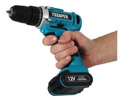 Parafusadeira Furadeira Elétrica 3/8 Bateria 12v Bivolt Tssaper