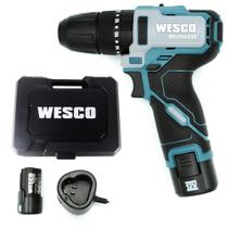 Parafusadeira furadeira impacto 12v bl ws2558k2 wesco