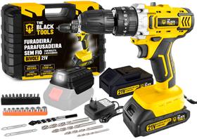 Parafusadeira Furadeira Impacto 21v Com Adaptador Carregador Parafusadeira Furadeira Impacto 21v Com Adaptador Carregador