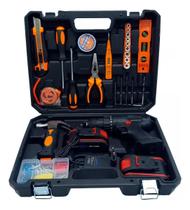 Parafusadeira Furadeira Impacto 21v Kit Ferramentas Maleta Preto Parafusadeira Furadeira Impacto 21v Kit Ferramentas Maleta Preto
