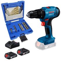 Parafusadeira Furadeira Impacto 56Nm 2 Baterias BOSCH e Estojo 41 Peças de Brocas e Pontas EVALD Parafusadeira Furadeira Impacto 56Nm 2 Baterias BOSCH e Estojo 41 Peças de Brocas e Pontas EVALD