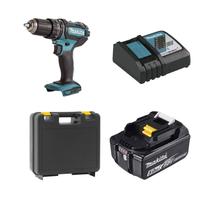 Parafusadeira Furadeira Impacto DHP482Z + Carregador Rápido Bivolt + Bateria Lítio 18V 5Ah + Caixa - Makita