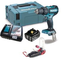 Parafusadeira Furadeira Impacto Makita 18V, 50Nm força, com Maleta, Bateria 3,0Ah e Kit Bits 18 Peças Profissional DHP485RF1J Parafusadeira Furadeira Impacto Makita 18V, 50Nm força, com Maleta, Bateria 3,0Ah e Kit Bits 18 Peças Profissional DHP485RF1J