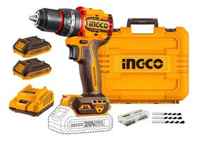 Parafusadeira Furadeira Ingco 20v 2 Baterias Acessórios Profissional