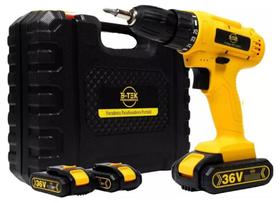 Parafusadeira Furadeira Sem Fio 36v 2 Baterias 340w 1550 Rpm