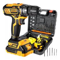 Parafusadeira Furadeira Sem Fio 48 2 Baterias 340w C/brocas