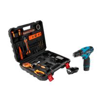 Parafusadeira Furadeira Sem Fio Bateria 12v Com Kit 25 Peças