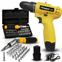 Parafusadeira Furadeira Titanium 12v + Kit Soquetes C/Chave Parafusadeira Furadeira Titanium 12v + Kit Soquetes C/Chave