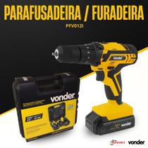 Parafusadeira Furadeira Vonder Bateria Pfv012i Cor Amarelo Frequência 50 Hz 60 Hz