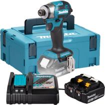 Parafusadeira Impacto Makita 1/4 DTD173RTJ Kit 2 Baterias