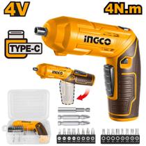 Parafusadeira INGCO Articulável 1/4” Bateria 4V USB-C