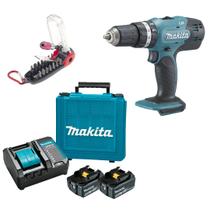 Parafusadeira Makita 18V DHP453z + 2Bat 5A + carreg + Bits Parafusadeira Makita 18V DHP453z + 2Bat 5A + carreg + Bits