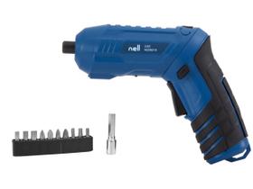 Parafusadeira Nell a Bateria 3.6V 1/4” 250RPM - 12 Peças M206010