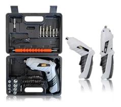 Parafusadeira Portátil Sem Fio Com Maleta 47pçs Parafusadeira Portátil Sem Fio Com Maleta 47pçs