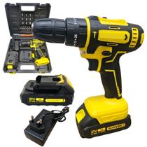 Parafusadeira Sem Fio 21V com 2 Baterias + 1 Carregador + Kit Completo BOM9969