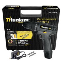 Parafusadeira Titanium 12v C/ Maleta + Bateria + 2 Bits