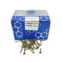 Parafuso 3,5x25 3,5 x 25 Flangeado Chipboard Madeira C/ 1000 Parafuso 3,5x25 3,5 x 25 Flangeado Chipboard Madeira C/ 1000
