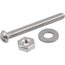 Parafuso Aço Inox Vonder 1/2" Cabeça Redonda Fenda Simples Bsw 5/32" Rosca Grossa - 4 Parafusos 4