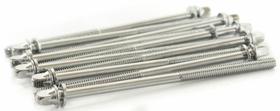 Parafuso Ahead Tension Rods 110mm Kit com 10 Unidades para Afinação 110MM-10 Padrão Top de Bumbo