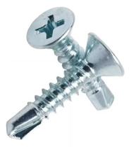 Parafuso auto brocante chata phillips 4,2x19 zincado 500 pçs new-fix fixação de chapas finas de metais simples ou nobres