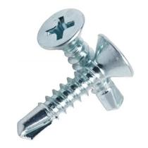 Parafuso auto brocante chata phillips 4,2x25 zincado 500 pçs new-fix fixação de chapas finas de metais simples ou nobres