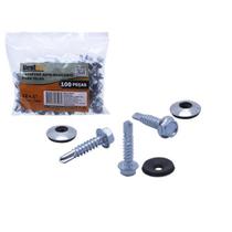 Parafuso Auto-Brocante para Telhas 12 mm. - 5.5 mm. Pct 100 pçs Parafuso Auto-Brocante para Telhas 12 mm. - 5.5 mm. Pct 100 pçs