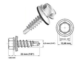 Parafuso Auto Brocante Sextavado com Arruela 14 X 7/8 Jomarca