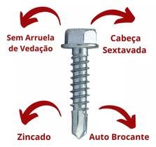 Parafuso Auto Perfurante Sextavado 4,2 X 19 - CH 1/4 - 14.000 Pçs