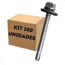 Parafuso Autobrocante Sextavado Aço inox 5,5x 100mm 100un