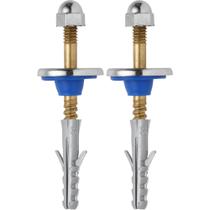 Parafuso Blukit WC Sextavado Latão Pares Fixação Vaso Sanitário Instalação Banheiro Durável