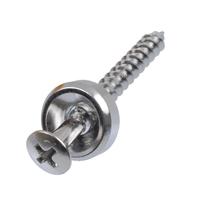 Parafuso bucha arruela junção braço guitarra c/ 4 un cromado