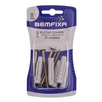 Parafuso Cabeça Chata 8mm C/ Bucha Shark 5 Peças - Bemfixa Parafuso Cabeça Chata 8mm C/ Bucha Shark 5 Peças - Bemfixa