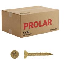 Parafuso Chipboard Madeira 5x90 - CX 100 (cem) Unidades