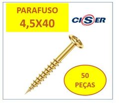 Parafuso Chipboard Ph Flangeado Madeira 4,5 X 40Mm 50Pçs Parafuso Chipboard Ph Flangeado Madeira 4,5 X 40Mm 50Pçs