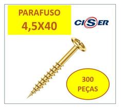 Parafuso Chipboard Ph Flangeado P/ Madeira 4,5 X 40mm 300pçs