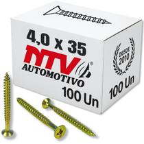 Parafuso chipboard phillips 4,0x35mm madeira mdf aglomerado bicromatizado caixa com 100un