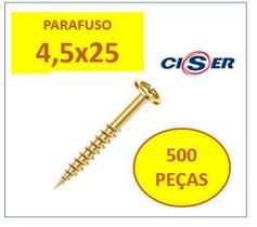 Parafuso Chipboard Phillips Madeira 4,5X25 Caixa 500 Pçs