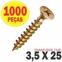 Parafuso Chipboard Phillips P/ Madeira 3.5x25 Caixa 1000 Pçs