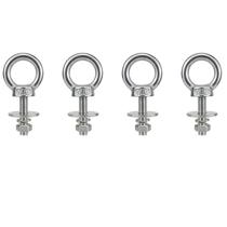 Parafuso circular de aço inoxidável M6 com porcas e lavadora, pacote com 4