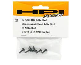 Parafuso com flange m3x10mm de automodelo hpiz561