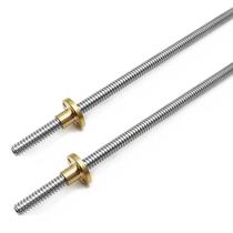 Parafuso de chumbo com porca de latão T8 para impressora 3D Z Axis 500mm Parafuso de chumbo com porca de latão T8 para impressora 3D Z Axis 500mm