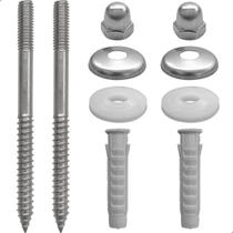 Parafuso de Fixação Bucha 8mm Alta Fixação M8 x 80mm Kit Fixador Aço Inox B8 4 Vias Para Vaso Sanitário Bidê Mictório