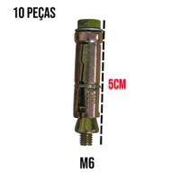 Parafuso de Fixação de Suspensão Paredes Ocas Kit 10 peças M6 M8 M10 Zincado Amarelo Tamanho:M6 x 50 mm. Parafuso de Fixação de Suspensão Paredes Ocas Kit 10 peças M6 M8 M10 Zincado Amarelo Tamanho:M6 x 50 mm.