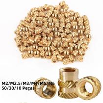 Parafuso De Inserção De Latão M2-M6 Com Rosca Serrilhada Para Impressora 3D, Moldagem Por Injeção De Parafuso De Inserção De Latão M2-M6 Com Rosca Serrilhada Para Impressora 3D, Moldagem Por Injeção De
